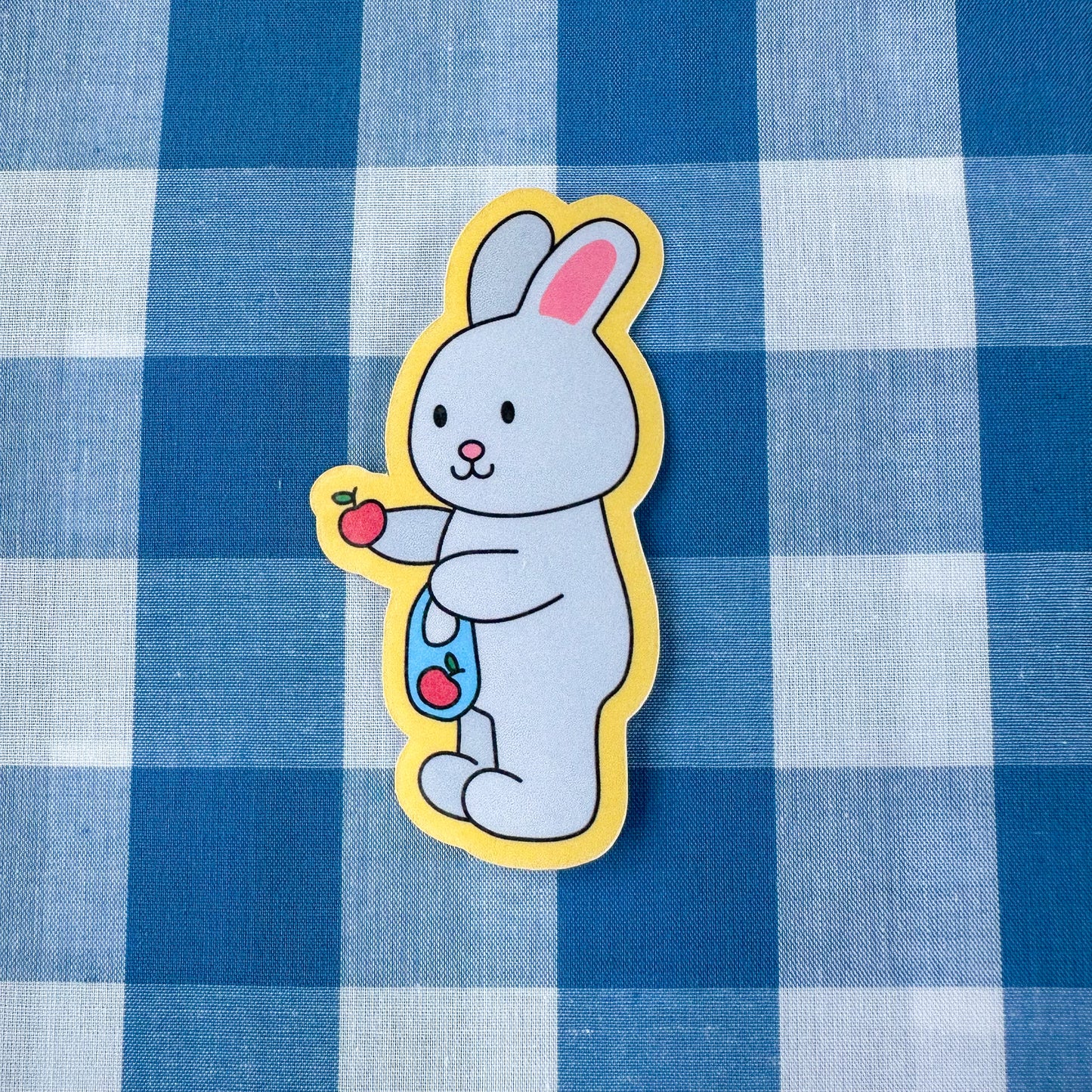Bunny Picking Apples Sticker