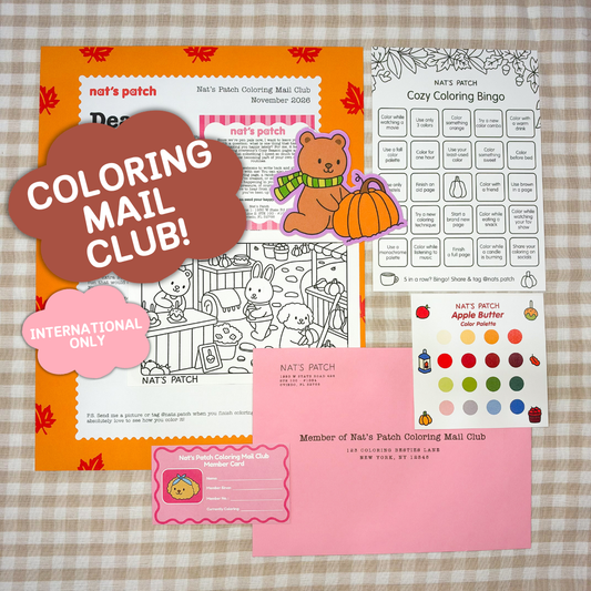 Nat's Patch Coloring Mail Club (International Only)