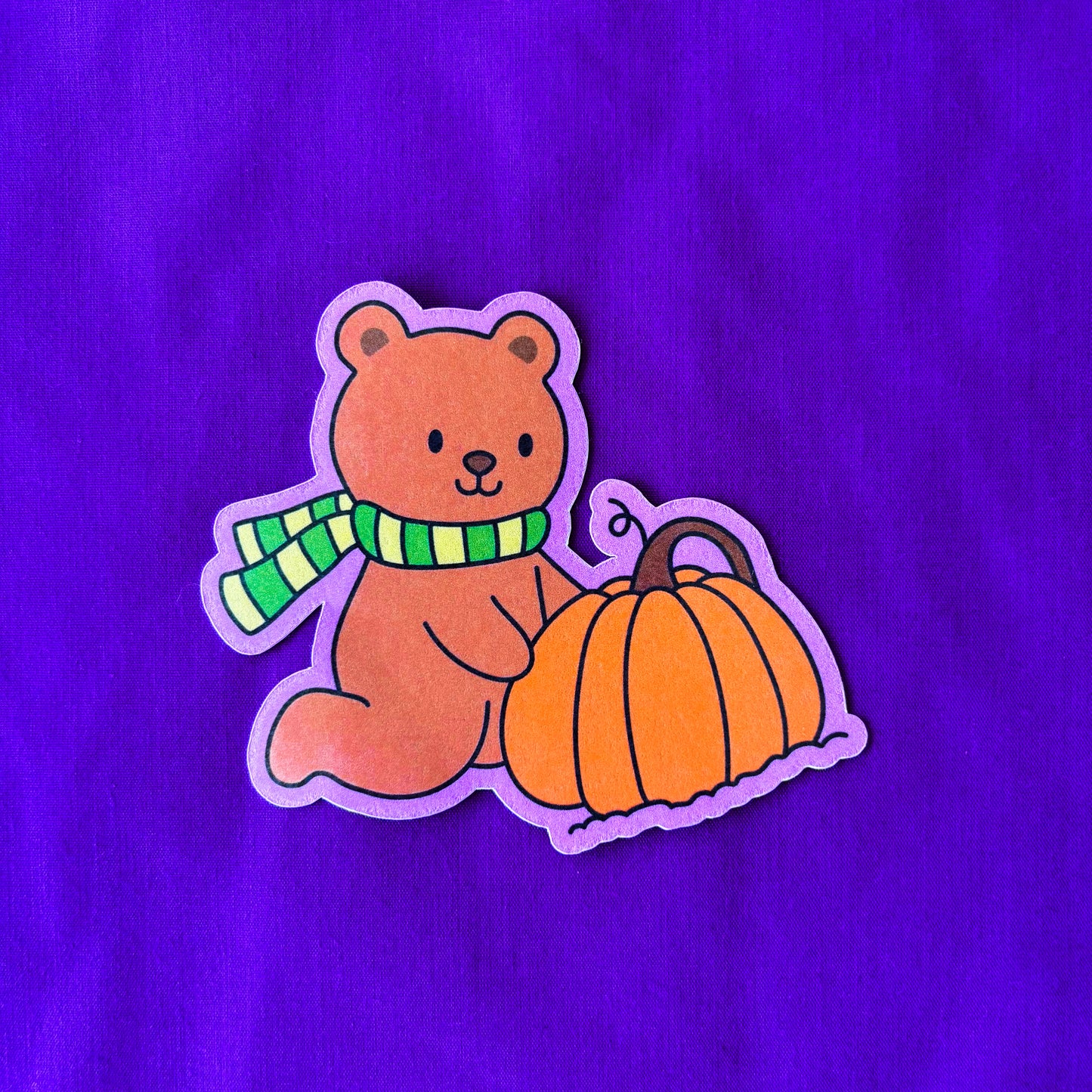 Pumpkin Patch Bear - Autumn Sticker