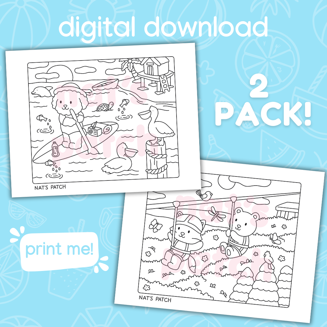 Summer Fun Digital Download • 2 Pack